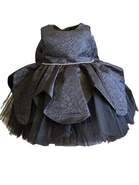 Princess Daliana Black Formal Baby Tutu Dress 0-3M